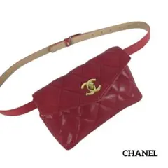 K*♡様 CHANEL ウエストポーチ　赤　ヴィンテージ K*♡様 CHANEL ウエストポーチ 赤 ヴィンテージ - メルカリ