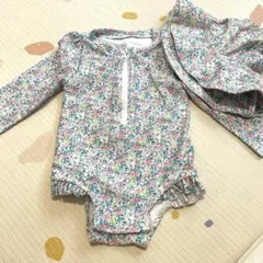 GAP 花柄 長袖水着 80cm