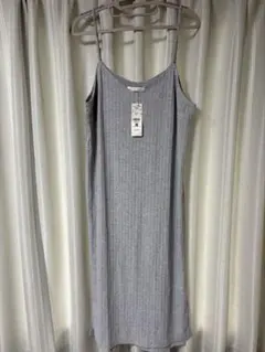 ローリーズファーム　ニットキャミワンピース　グレー