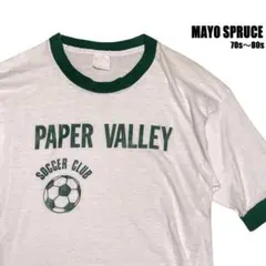 【70s80s】ヴィンテージ リンガーTシャツM ホワイト メイヨースプルースのサムネイル