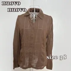 nuovo nuovoリネンレーヨンスキッパーシャツ（38）ブラウン系