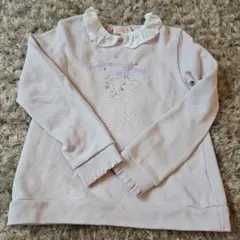 薄紫色えり付きトレーナー