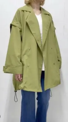 KBF BIGトレンチ ポンチョ ナイロンジャケット 2way