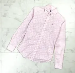 ラルフローレン ギンガムチェックシャツ ピンク サイズ2*OD1293