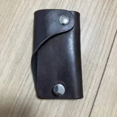 ダークブラウン レザー キーケース 革