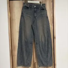 GU デニム　M バレルレッグジーンズ