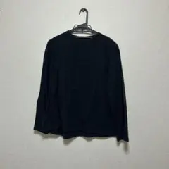 MUJI ブラック 長袖Tシャツ コットン100%