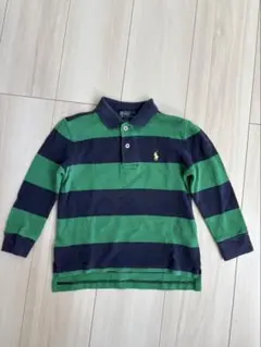 キッズ　ポロラルフローレン　ロングスリーブ　ポロシャツ　ボーダー　90 100