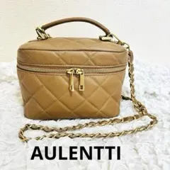 AULENTTI オゥレンティ バニティバッグ チェーン ベージュ　2wayのサムネイル