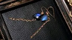 ❦14kgf❦ラブラドライト❦ハート❦ 　❦ピアス❦メルカリ便❦匿名配送❦