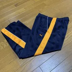 PUMA プーマ ジャージ パンツ ネイビー×オレンジ　160