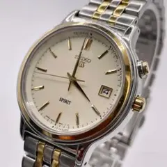 SEIKO セイコー AGS 5M22-7A40 デイト 白盤 自動巻き発電 - メルカリ