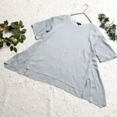 INDIVI インディヴィ ドッキングブラウス AラインTシャツサックスブルーM
