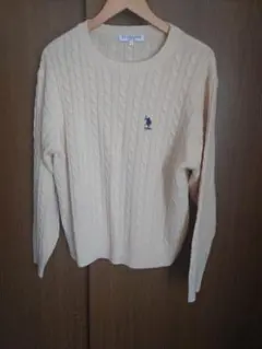 U.S. POLO ケーブル編みセーター L
