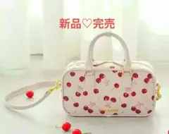 新品完売メゾンドフルールチェリーショルダーバッグ♥Pink最安値