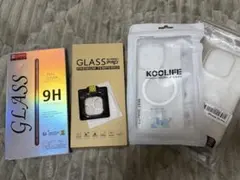 iPhone14pro ガラスフィルム×4+ケースセット×2