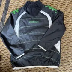 Kappa 140ピステ・ウィンドブレーカー 黒/緑