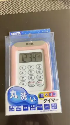 TANITA 丸洗いタイマー TD-378 ピンクのサムネイル