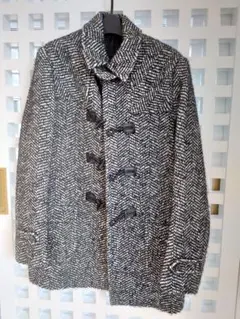 エルマノシェルビーノ　ヘリンボーンパターン ダッフルコート