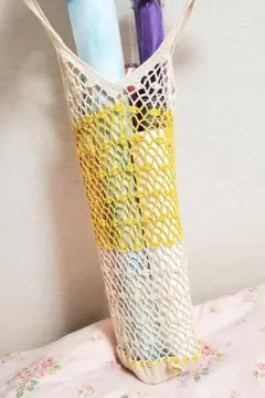 手編み　ロングバッグ