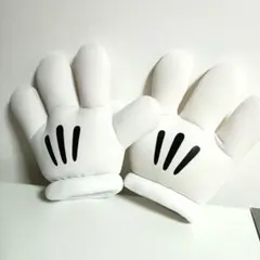 ミッキー手袋 ホワイト フリーサイズ　大人用