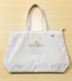 ✿ MARY QUANT ゴールドロゴプリント舟型トート《 アイボリー 》