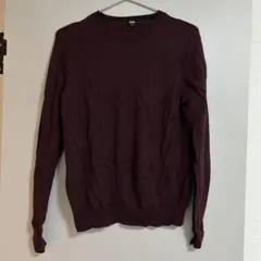 エクストラファインメリノクルーネックセーター　ユニクロ　ニット