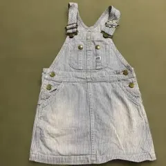110サイズ　Leeストライプサロペットスカート　ジャンバースカート　デニム