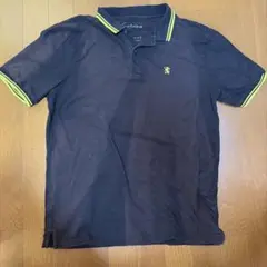 GIORDANO ポロシャツ テーパードフィット ネイビー Lのサムネイル