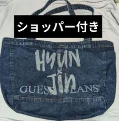 Hyunjin ヒョンジン Guess Jeans 原宿限定 デニムトートバッグ - メルカリ