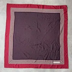 Yves Saint Laurent サンローラン シルクスカーフレッドブラック