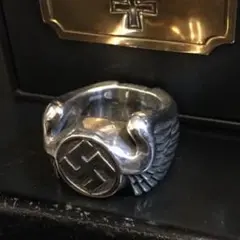 O.G.CLOTHING "SWASTICA WING SILVER RING"