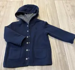 ネイビー フード付き トレーナー 2ポケット