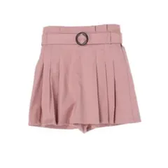 earth music&ecology・ベルト付きキュロットパンツ・ピンク