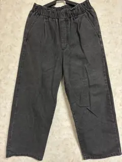 ワイドデニム ブラック