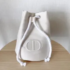 Dior ノベルティ 巾着ポーチ ホワイトのサムネイル