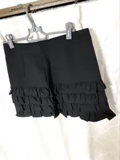 ブラック フリルミニスカート ガーリー Mサイズ 量産型、地雷系にも◎