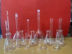 120☆実験用ガラス器具セット メスシリンダー ビーカー フラスコ 