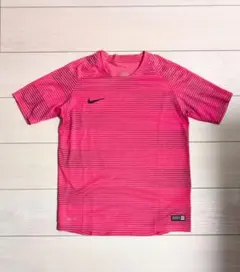 Nike DRI-FIT ストライプ Tシャツ ピンク L 155/76