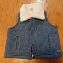 子供　ベスト　ジャンバー　babyGap ボアベスト ネイビー