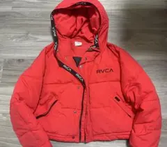 RVCA ダウン レディース Sサイズ ショート丈 赤 - メルカリ
