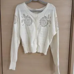 snidel 透かし花模様カーディガン