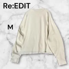 【美品】リエデイ　白　ニット　オフィスカジュアル　綺麗め　フォーマル　M