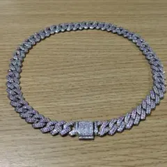 シルバー ピンク チェーンネックレス