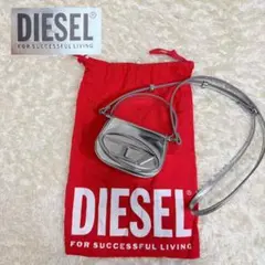 ディーゼル　シルバー 1DR-XS-S 2way ショルダー ハンド バッグ
