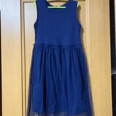 【UNIQLO】 ネイビー ノースリーブワンピース 130