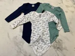 【美品】PETIT BATEAU プチバトー 長袖ボディ肌着 12m 74cm