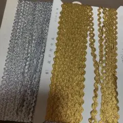 ５　福袋シルバー ゴールド 波形リボン ブレード2色セット