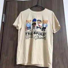 SHEIN ベアプリント Tシャツ ベージュ S
