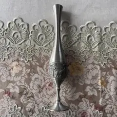 金属製装飾花瓶 約29cm 象の彫刻